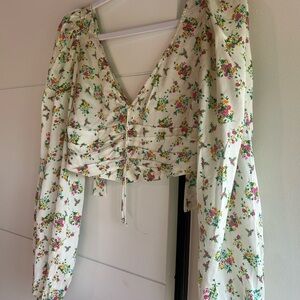 Floral Cropped Shirt